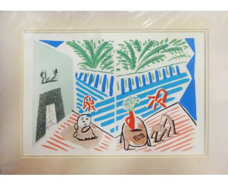 DAVID HOCKNEY 'Living Room and Terrace', 1986, lithograph in colours, 66cm x 91cm, unframed. (Subject to ARR - please see Buy