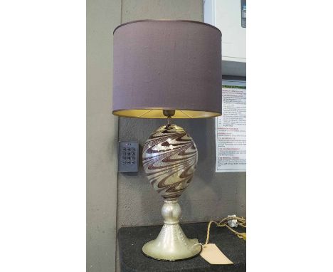 MURANO TABLE LAMP, with shade, 68cm H. 