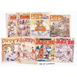 Coloured Slick Fun (1948-51) 37, 40-46, 48, 51-54, 69, 81. Bright covers with some staple rust. A