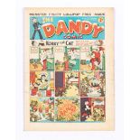 Dandy 53 (1938). First snow-capped Xmas issue with ad for first Dandy Monster Comic. Some small