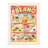 Beano 20 (1938). Bright cover with lower margin piece missing and crumpled lower edge. Clean,