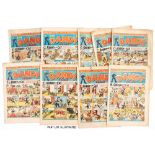 Dandy (1944) 257-282 Xmas. Complete year of fortnightly propaganda war issues. First Black Bob by