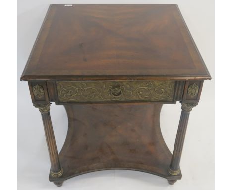 A Theodore Alexander lamp table with single drawer, 69cm high x 66cm wide x 66cm deep Condition Report: Available upon reques