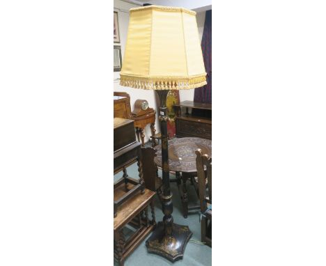 A Chinoiserie decorated standard lamp Condition Report: Available upon request