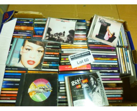 Records/CD's : Large box of CD albums, good mixture, 160+ CD's.