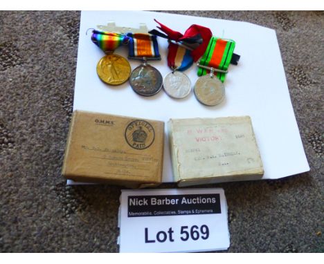 Collectables : Militaria - WWI medals (2), Defence Medal 1939-45, Southampton Coronation medal, GNR R S RAINSLEY R A 353541, 