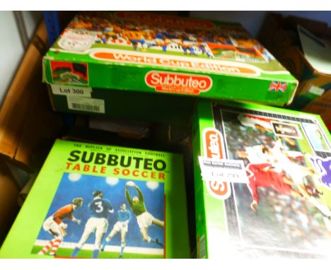 Football : Subbuteo - 3 boxes complete games, various editions, all good cond.