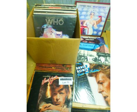 Records : 30+ classic rock albums incl Alice Cooper, Bowie, The Who, etc, good/vg+ cond.