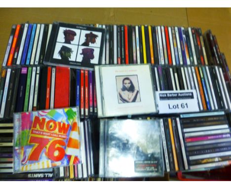 Records/CD's : Large box of CD albums, all in good order, 160+ CD's.