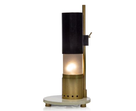Angelo Lelli (Italian 1911-1979), a model ‘12445 Cartuccia’ table lamp for Arredoluce,c.1955,Of cylindrical form, the adjusta
