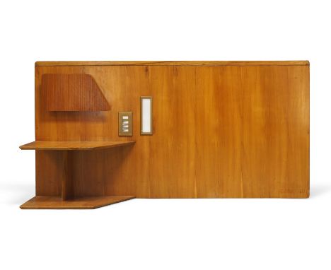 Gio Ponti (Italian 1891-1910), a single maple headboard designed for Hotel Royal Continental in Naples, produced by Dassi,195