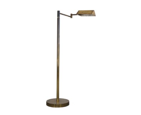 Amendment please note this lamp is 118cm high, not 180cm as stated in the cataloguingA brass standard lamp in the manner of C