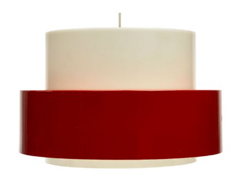 Uno and Östen Kristiansson (Swedish), a 'Cylindus' ceiling light for Luxus,c.1970,Of stepped cylindrical form, in white and o