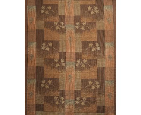 A Scandinavian flatweave mixed wool and jute carpet, Mid-20th Century, Woven with leaf motifs,&nbsp;326cm x 231cmPlease refer