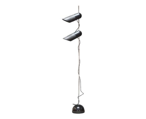Carlo Urbinati (Italian b.1949), a 'Galdino' floor lamp for Harvey Guzzini, c.1972, With two adjustable black painted alumini