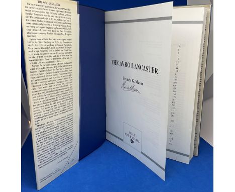 WW2 Grp Capt. James Tait, Dambuster RARE Frank Appleby and Author Francis K Mason Signed book 'The Avro Lancaster'. First Edi