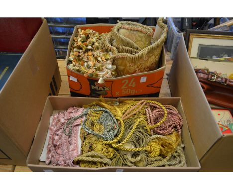 Curtain tie-backs, upholstery trim etc.