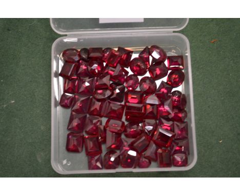 Ruby coloured stones.