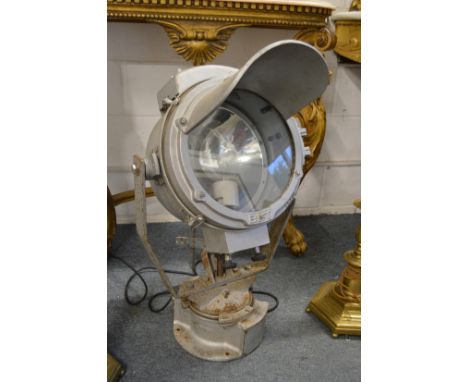 A 1950's cast iron Suez Canal search light.