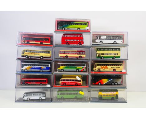 Corgi, Original Omnibus - A fleet of 16 diecast model buses, across 12 boxes, in 1:76 scale including Corgi #OM42408 Leyland 