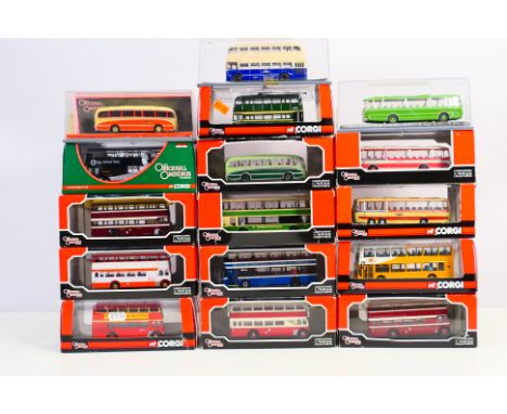 Corgi - Corgi Original Omnibus - A fleet of 16 boxed diecast model buses in 1:76 scale including Corgi #'OM41217 'The Witch W