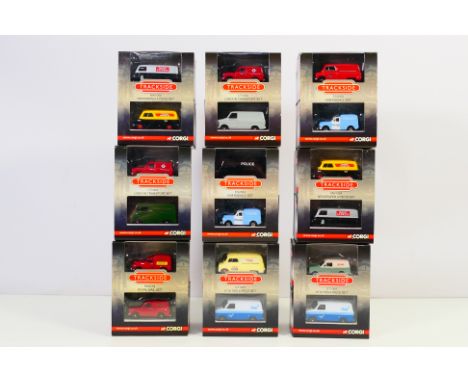 Corgi Trackside - 36 boxed 1/76 scale model motor vehicles, all appear mint in original mint window boxes, and packed in grou