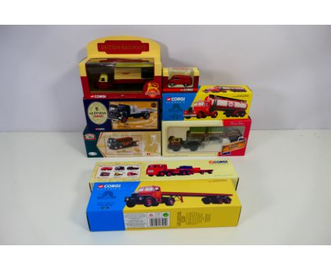 Corgi - a collection of 8 boxed diecast models to include Bedford TK 4 wheel platform lorry in Guinness livery (accessory not