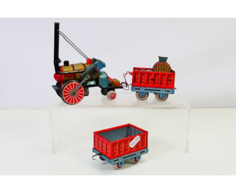 Sankei (Japan) - Cragston - An unboxed vintage battery powered tinplate litho printed 'Stephenson's Rocket'. The model made b