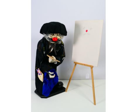 Hobo Designs - A limited edition handmade Hobo Clown figure called Tolouse with his paint and easel. He has a certificate dat