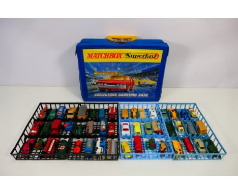 Matchbox - Husky - A vintage Matchbox 48 x Car Carry Case with 4 x trays and 48 x vehicles including Aston Martin # 53, Citro