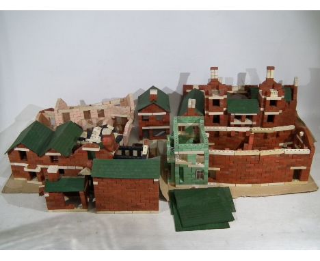 MiniBrix - O Gauge - A collection of 7 Buildings, 1:43 scale terracotta and rubber based bricks forming the buildings, ideal 