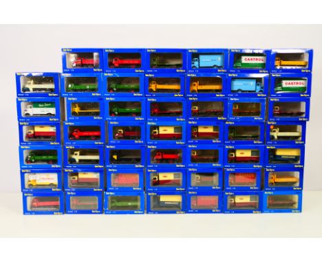 Base Toys / B-T Models - 48 off 1/76 scale diecast model motor vehicles in rigid plastic display cases with outer blue sleeve