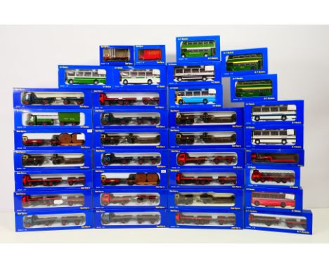 Base Toys / B-T Models - 35 off 1/76 scale diecast model motor vehicles to include 21 truck and trailer combinations, six Coa