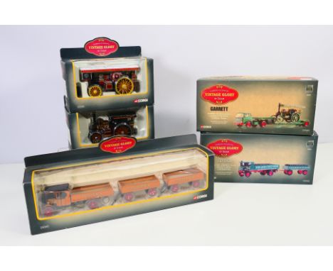Corgi - Vintage Glory - 5 x boxed models including Foden Dropside with 2 x Trailers # CC20205, Bedford TK with Garrett Tracto