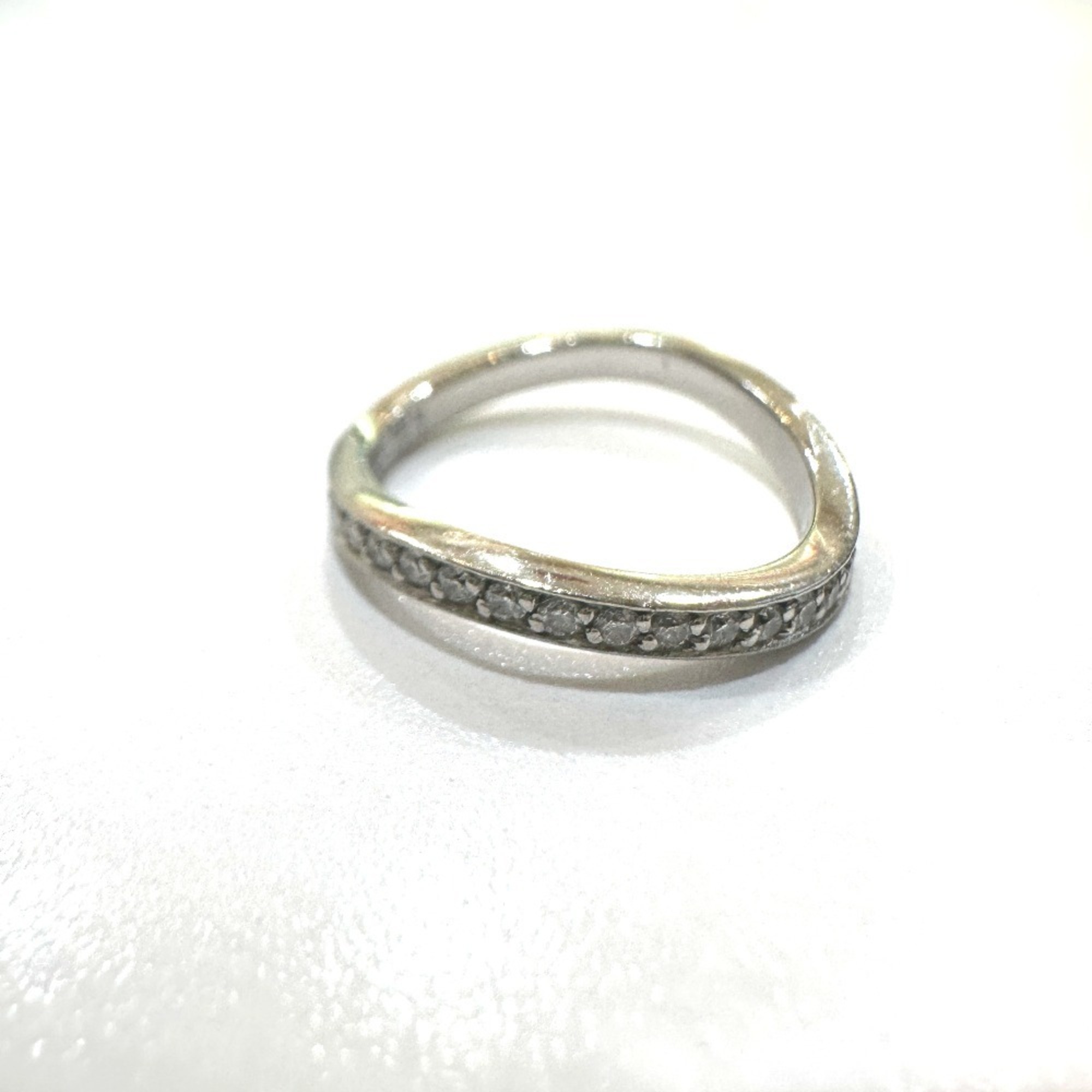 CHANEL Pt950 Ribbon de Chanel Full Diamond Eternity Ring, Jewelry, Accessory, Women\'s, Silver