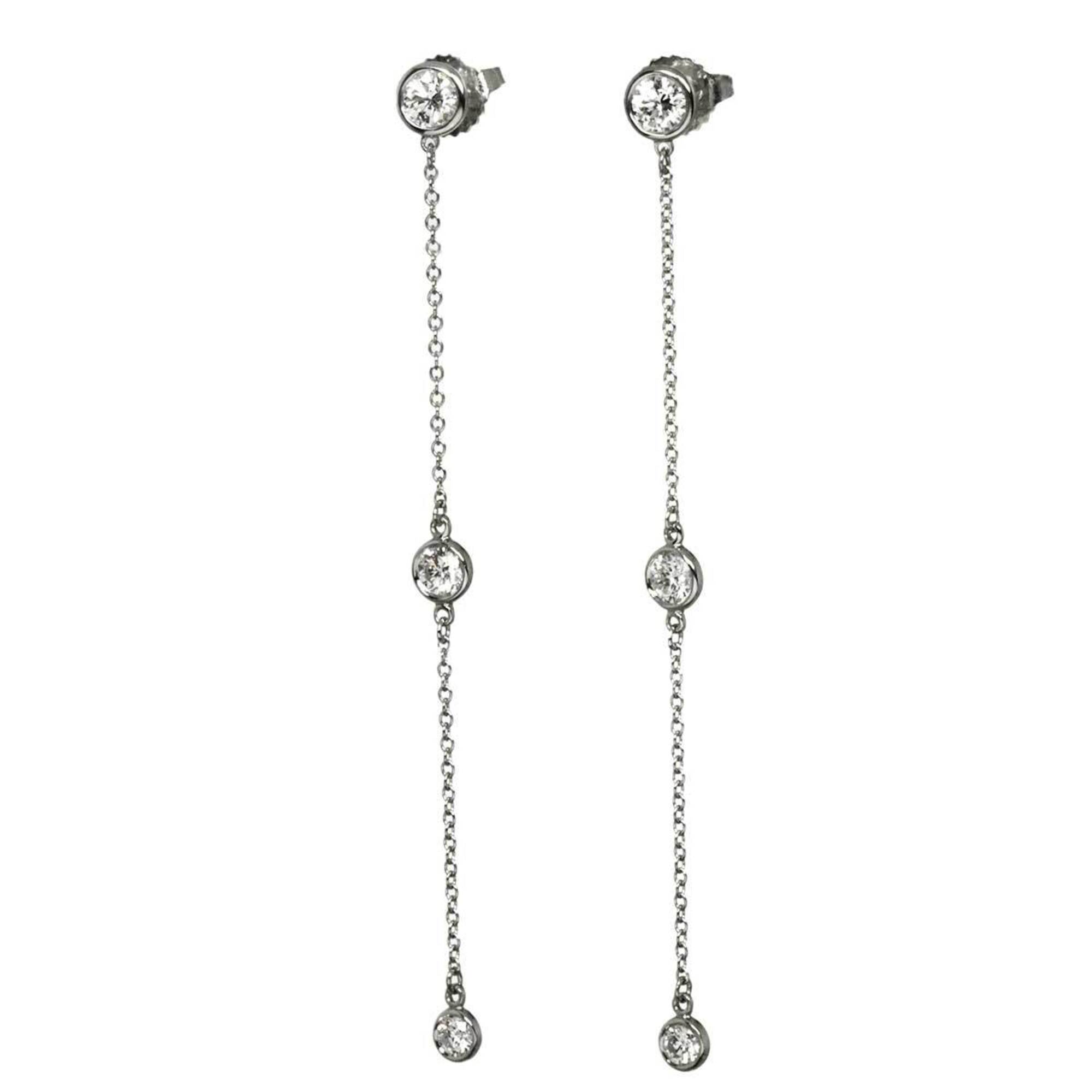 Tiffany & Co. By the Yard Drop Diamond Earrings, Platinum (Pt)