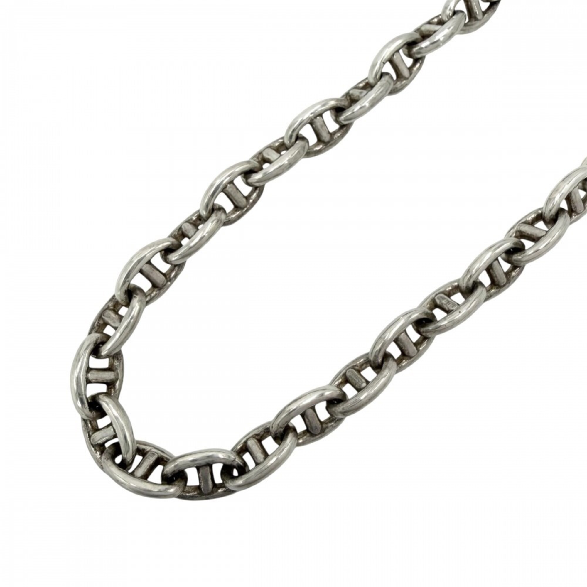 Hermes Chaine d\'Ancre TPM Chain Necklace for Women, 62 Links, Vintage Jewelry, Sterling Silver 925,