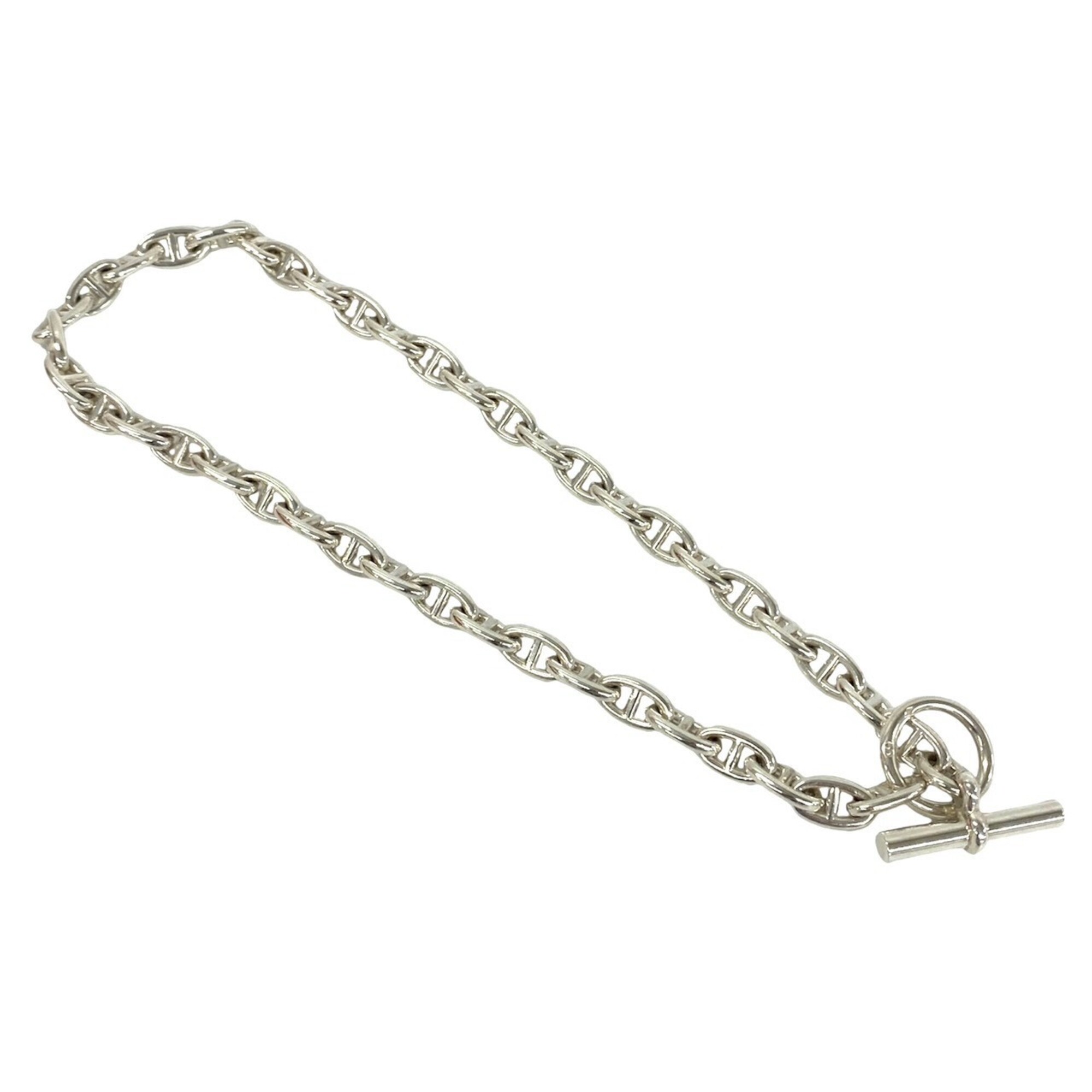 HERMES Chaine d\'Ancre PM 43-link necklace, Margiela era, sterling silver 925, accessory, silver, it