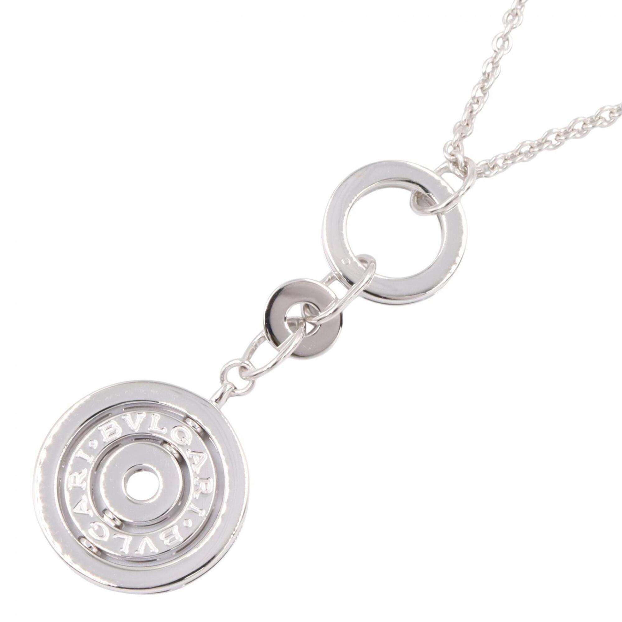 Bulgari BVLGARI Astrale Necklace, 18KWG (White Gold), Women\'s, Silver Tone