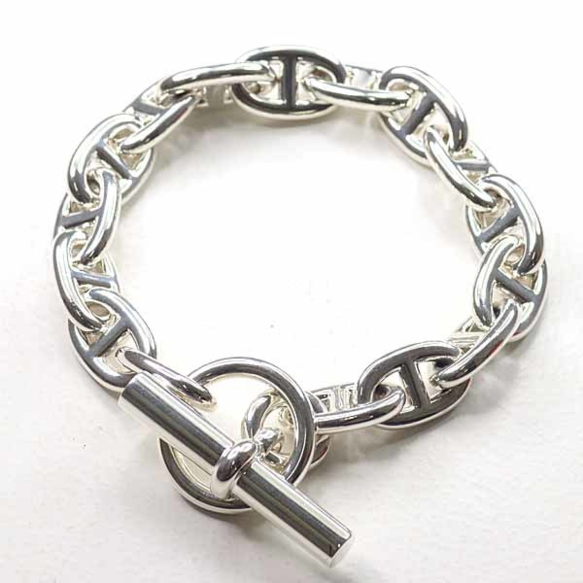Hermes HERMES Bracelet Chaine d\'Ancre MM 16 links Silver SV925 Ag925