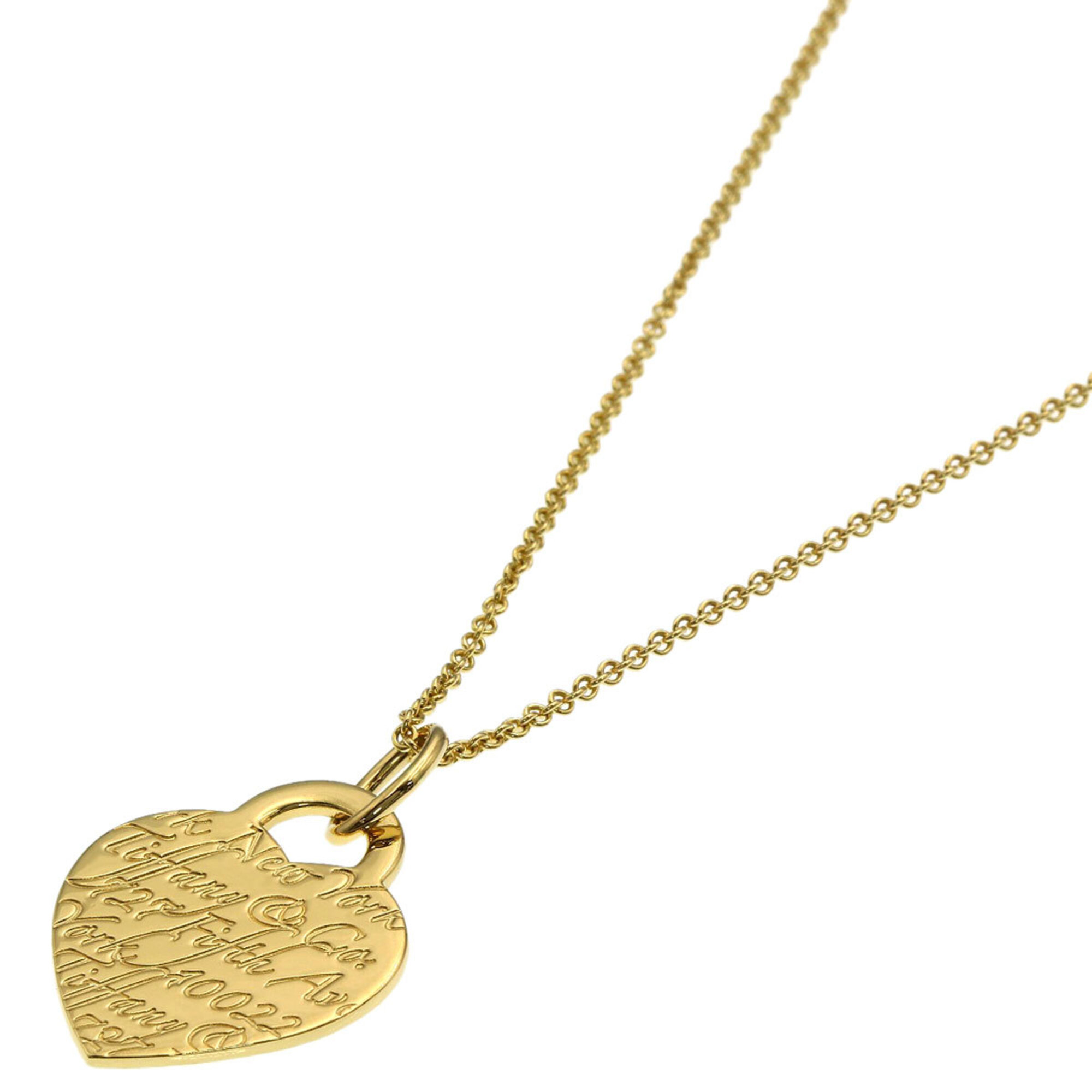 Tiffany & Co. Notes Heart Necklace, 18K Yellow Gold, Women\'s.