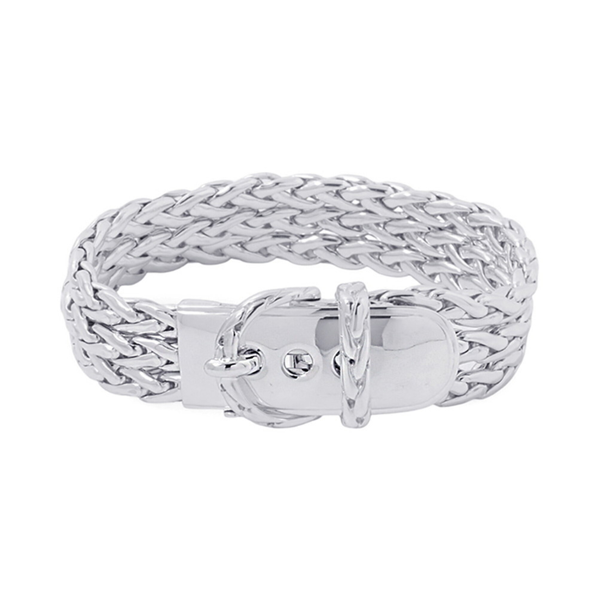 Hermes Bracelet Boucles Sellier Diane 3-strand SV925 Silver HERMES Chaine d\'Ancre