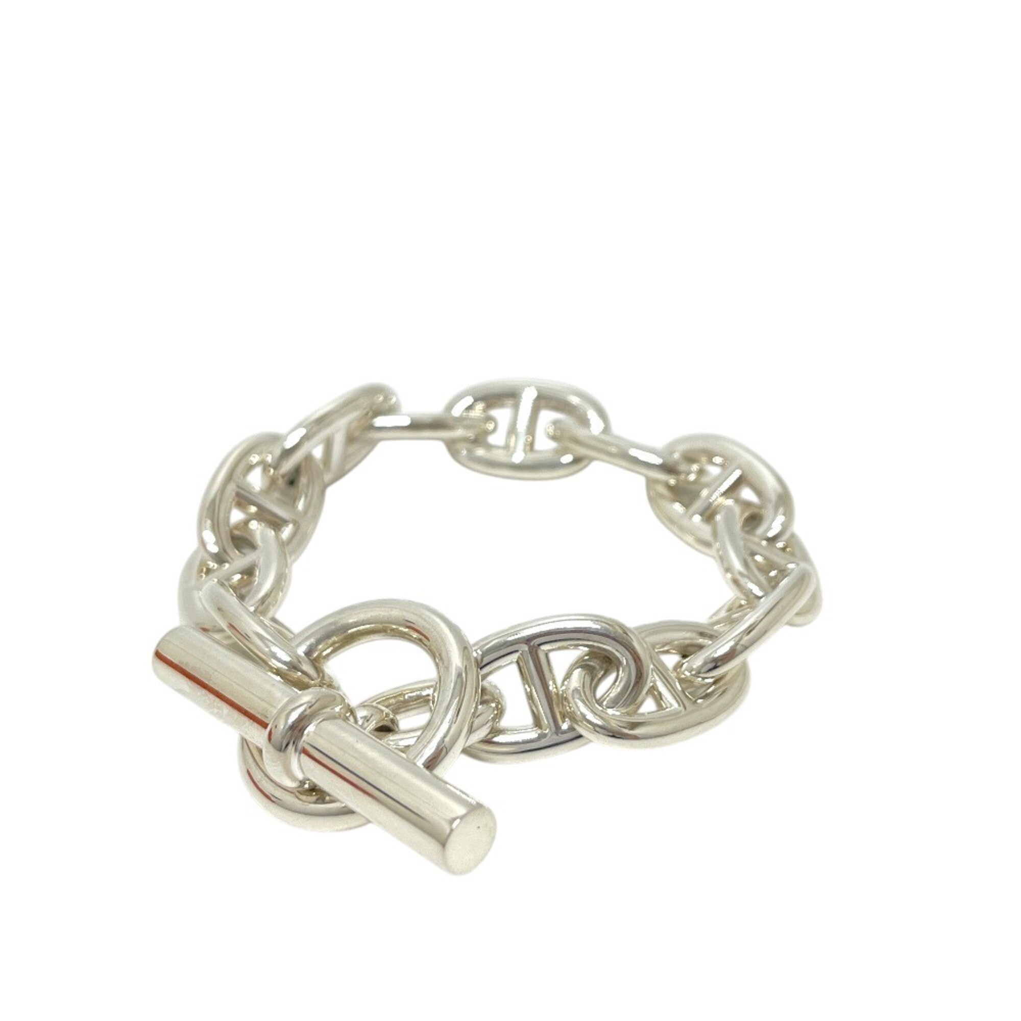 HERMES H101995B Chaine d\'Ancre TGM 12-link bracelet SV925 men\'s silver