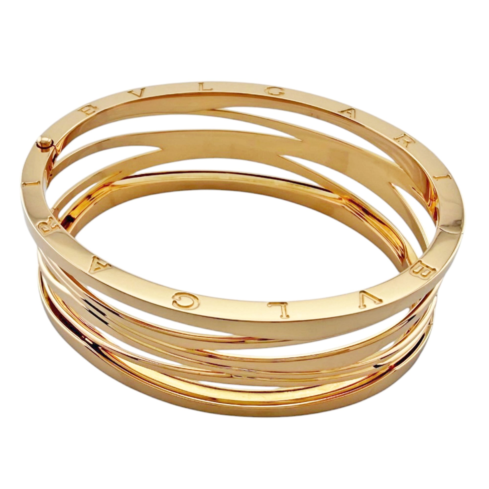 Bvlgari Bulgari B.zero1 Design Legend Bangle, 18K Pink Gold, Women\'s, Pre-owned.