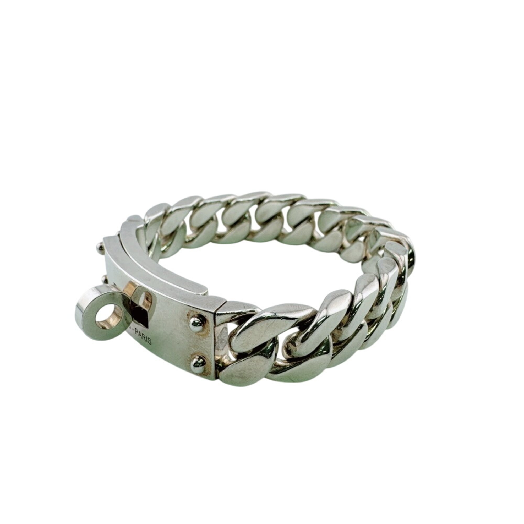 HERMES Kelly Gourmet GM Bracelet, Silver