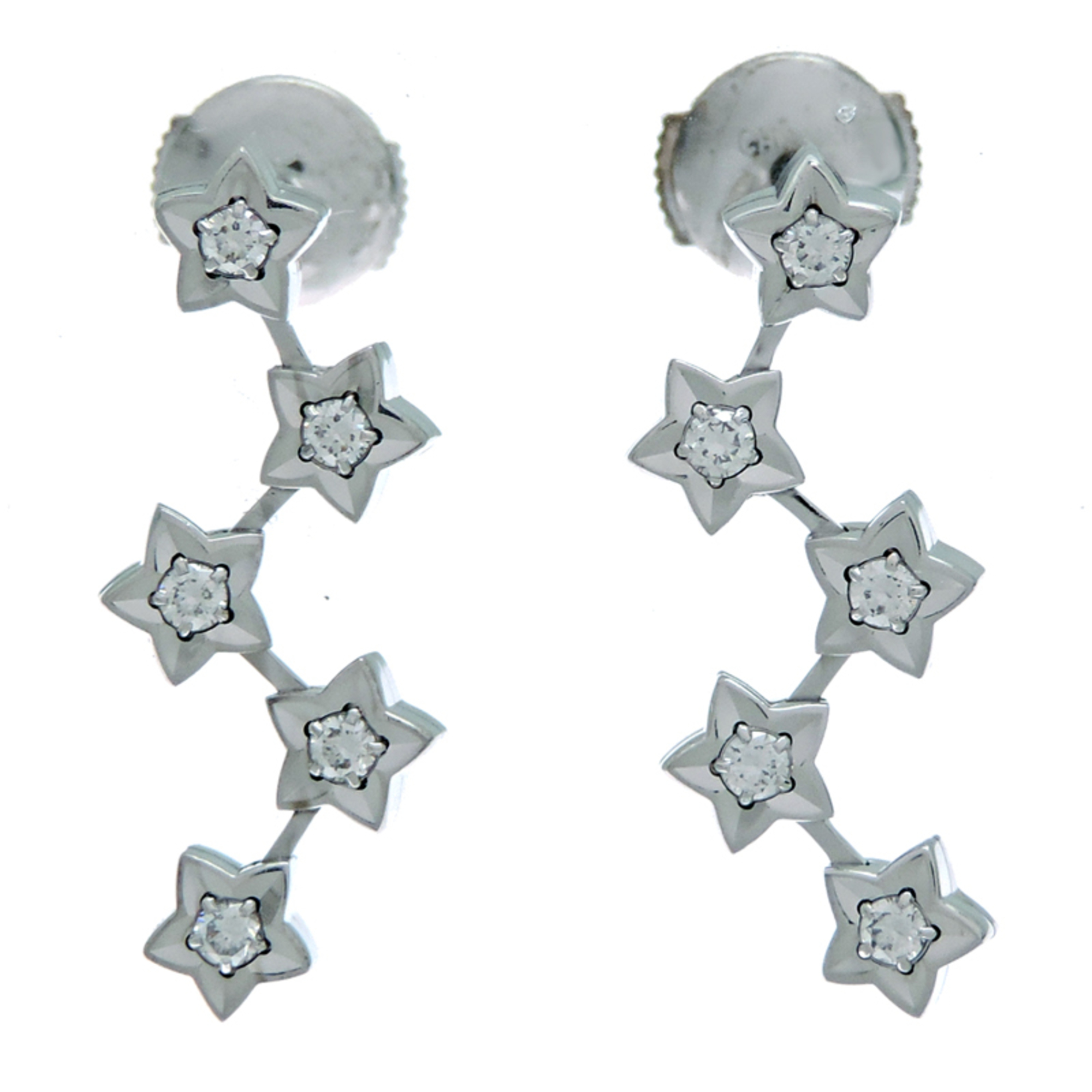 Chanel Comet Collection Diamond Earrings for Women, 750 White Gold