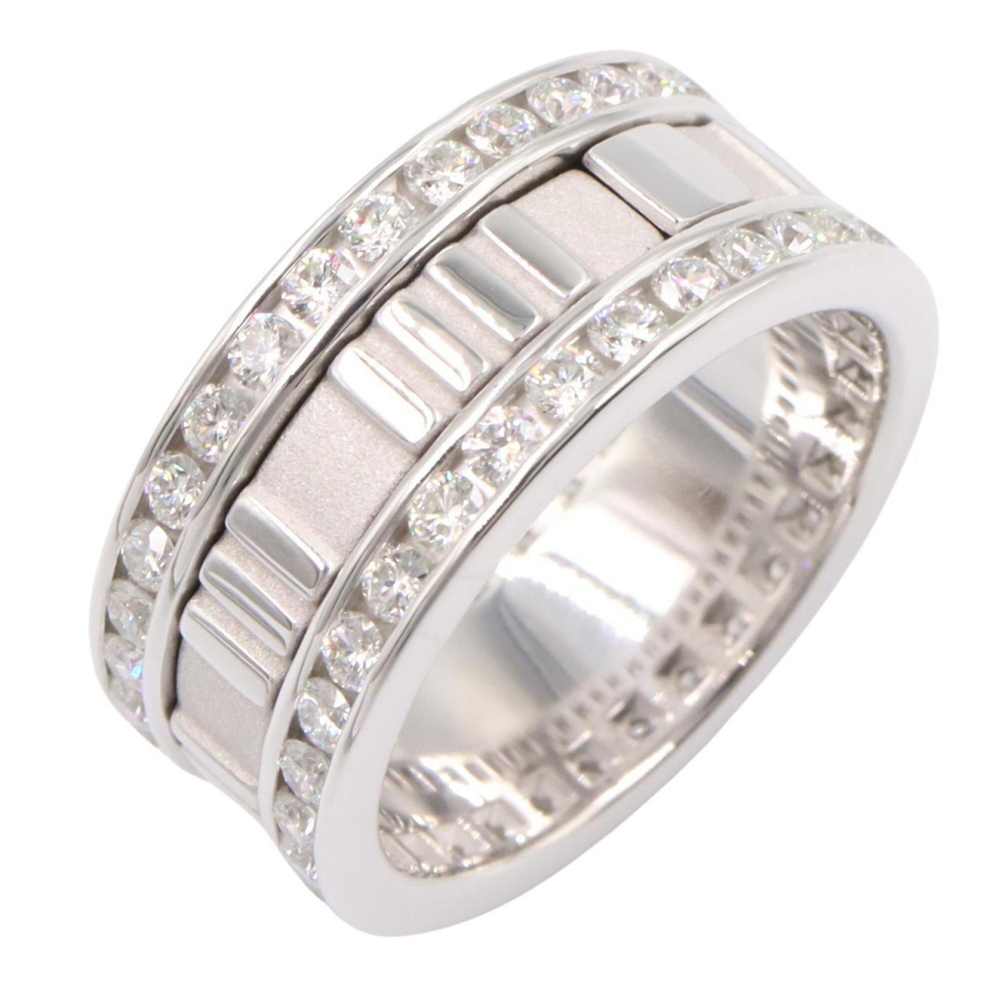 Tiffany & Co. Atlas Diamond Ring - 18K White Gold (18KWG) Women\'s Silver/Clear Tone