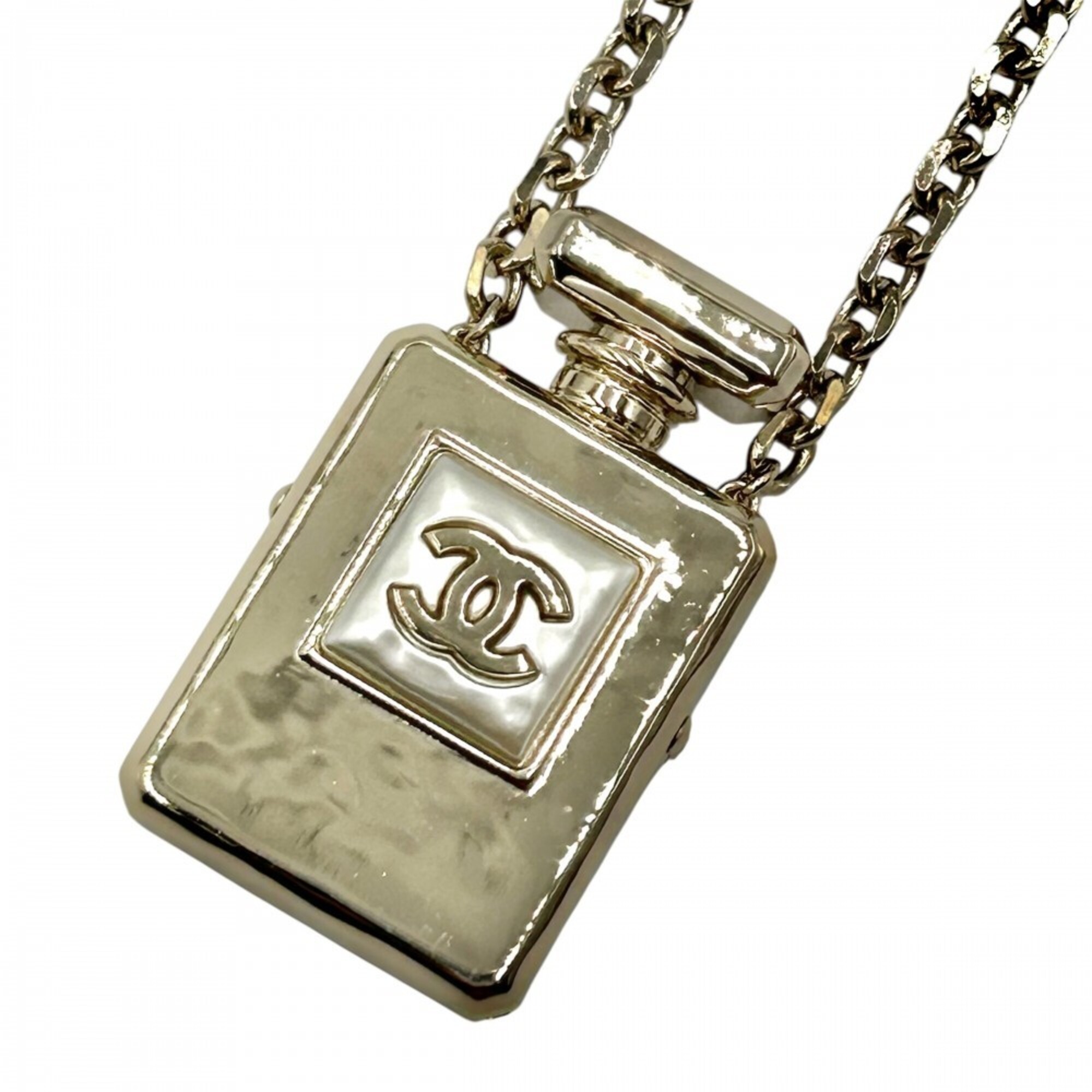 Chanel Women\'s Long Necklace with Perfume Motif, Coco Mark, Gold, GP (Gold Plated), B22S, 2022 Mode