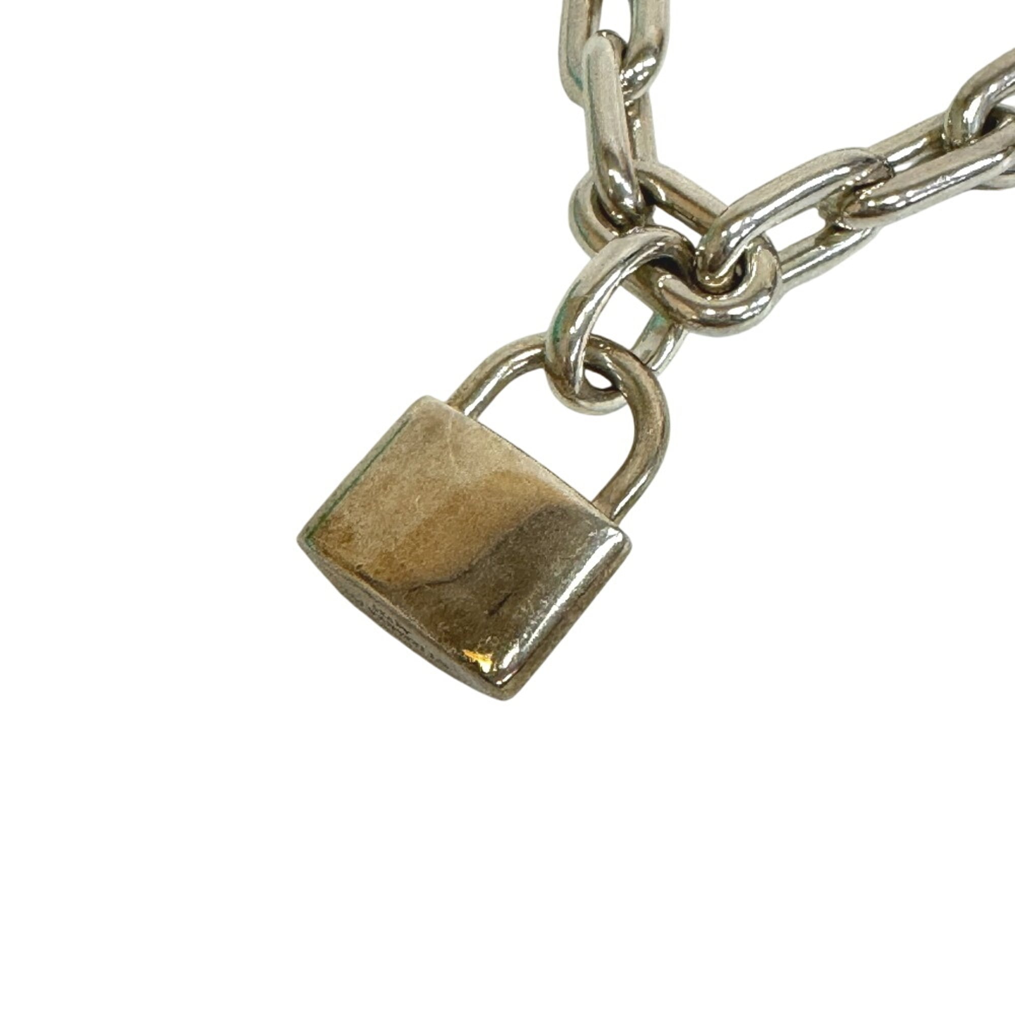 TIFFANY&Co. Tiffany HardWear Pearl Lock Sterling Silver 925 Necklace White Padlock Choker