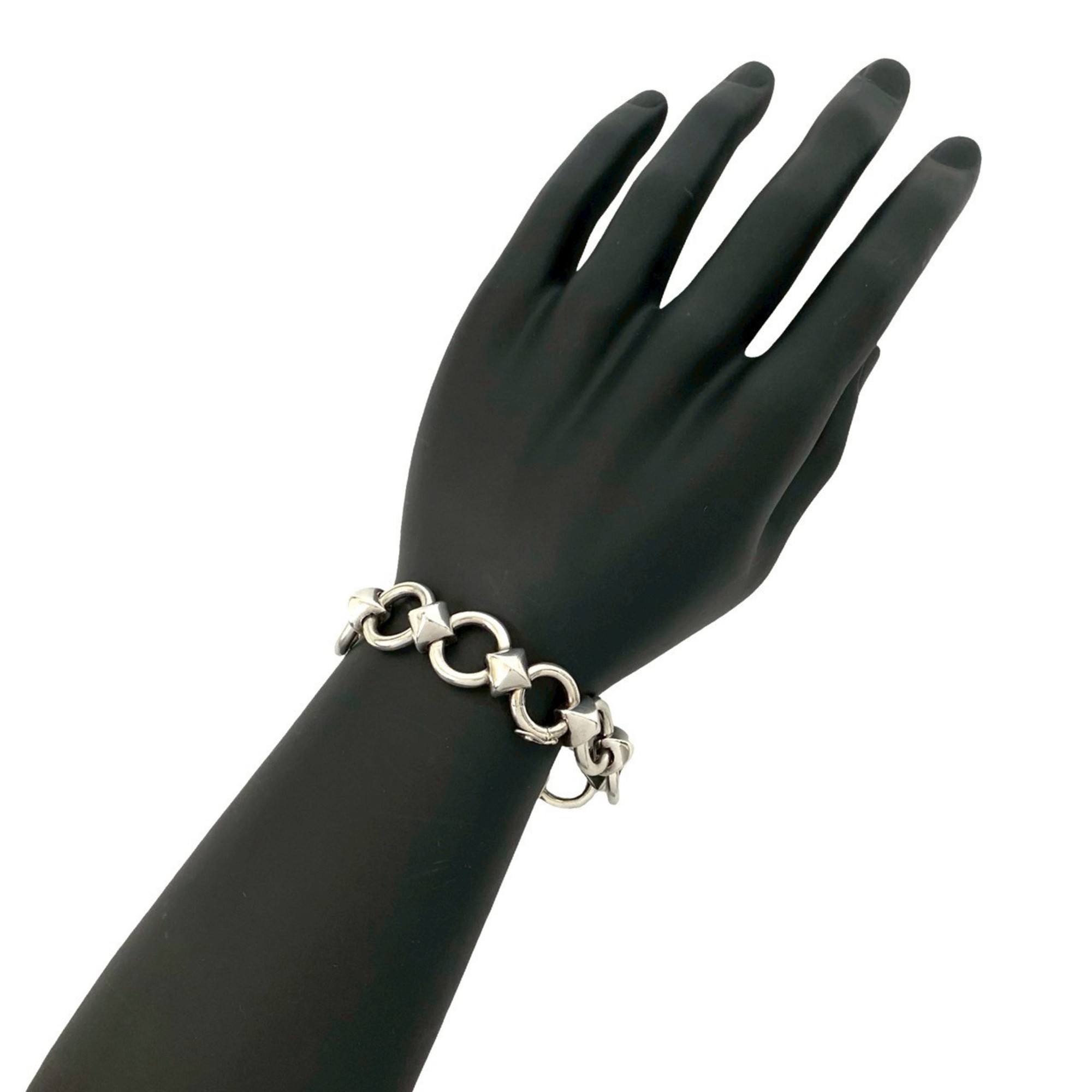 HERMES Lancelot Bracelet, 925 Sterling Silver, Bangle, Men\'s, 21165